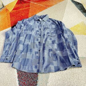 Buffalo David Bitton Men’s Button Up Shirt Blue Long Sleeve Size S NWT